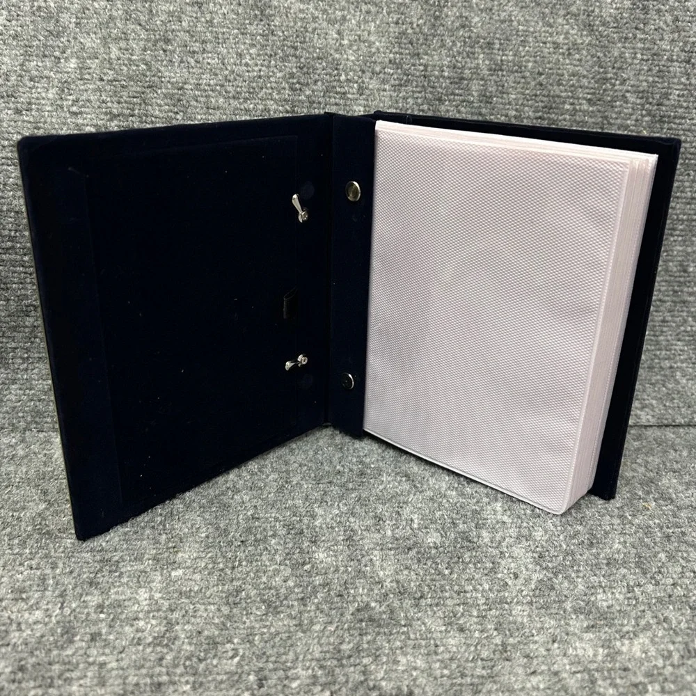 Sheridan Brass Gold Tone 4x6 Photo Album Velvet Bound Picture Frame Front 54401
